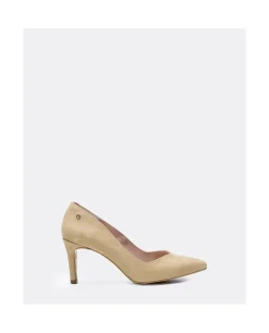 Salones & Stilletos*Cuplé Salon Pico Ultrasuede Camel