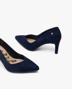 Salones & Stilletos*Cuplé Salon Pico Ultrasuede Marino