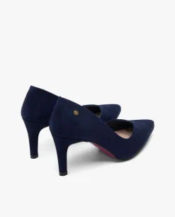Salones & Stilletos*Cuplé Salon Pico Ultrasuede Marino