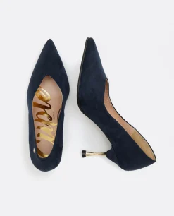Salones & Stilletos*Cuplé Salon Pico Ultrasuede Marino