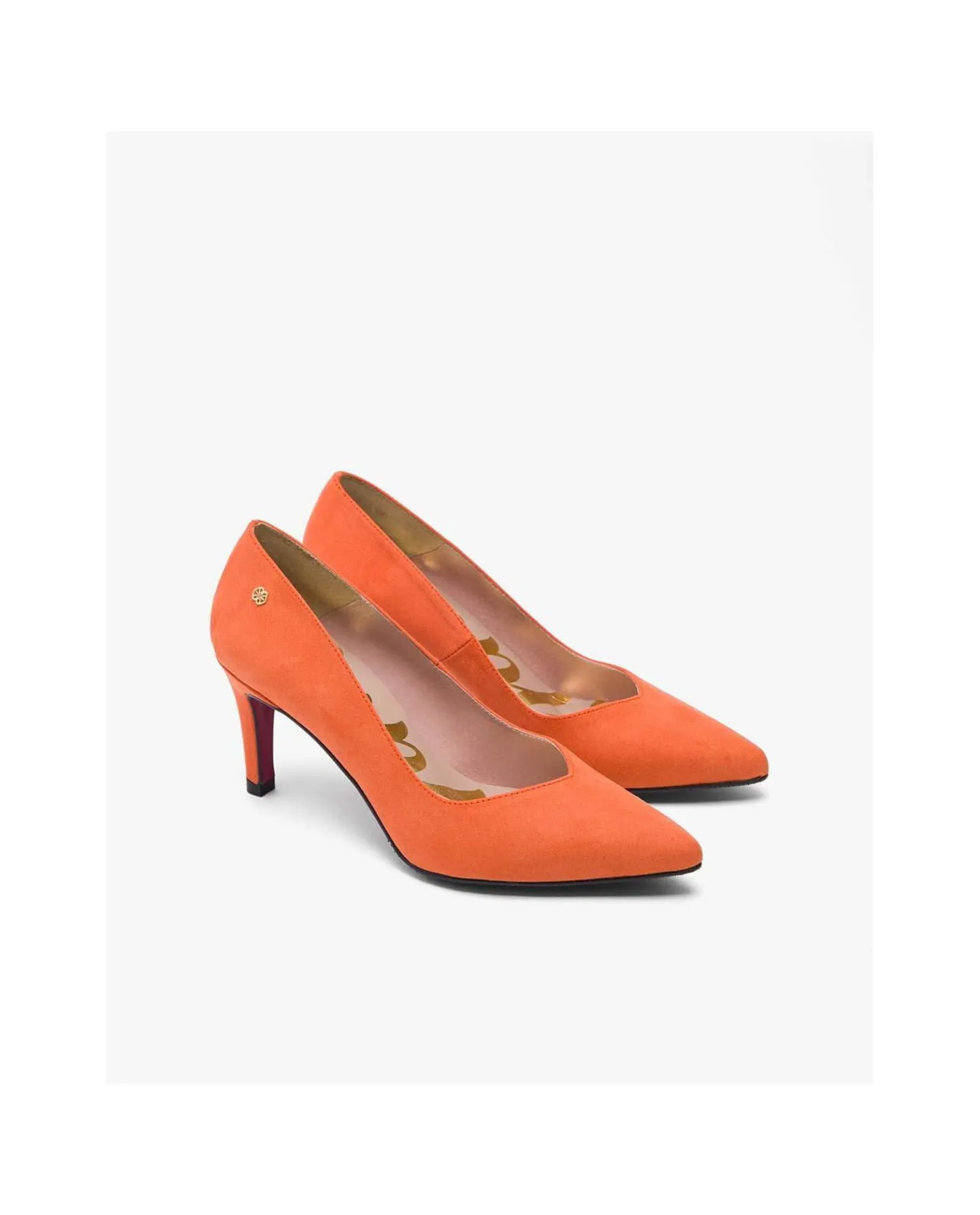 Salones & Stilletos*Cuplé Salon Pico Ultrasuede Naranja