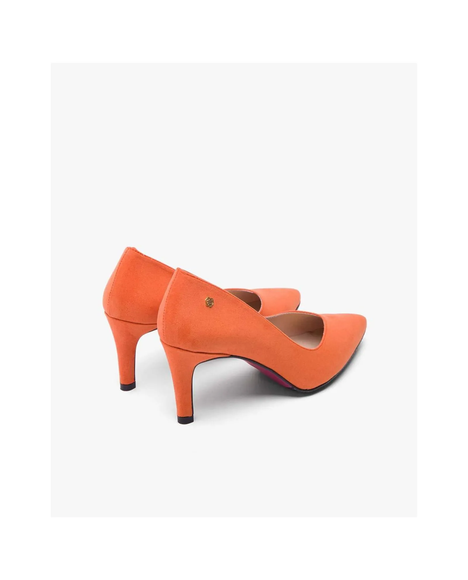 Salones & Stilletos*Cuplé Salon Pico Ultrasuede Naranja