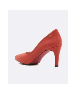 Salones & Stilletos*Cuplé Salon Pico Ultrasuede Teja