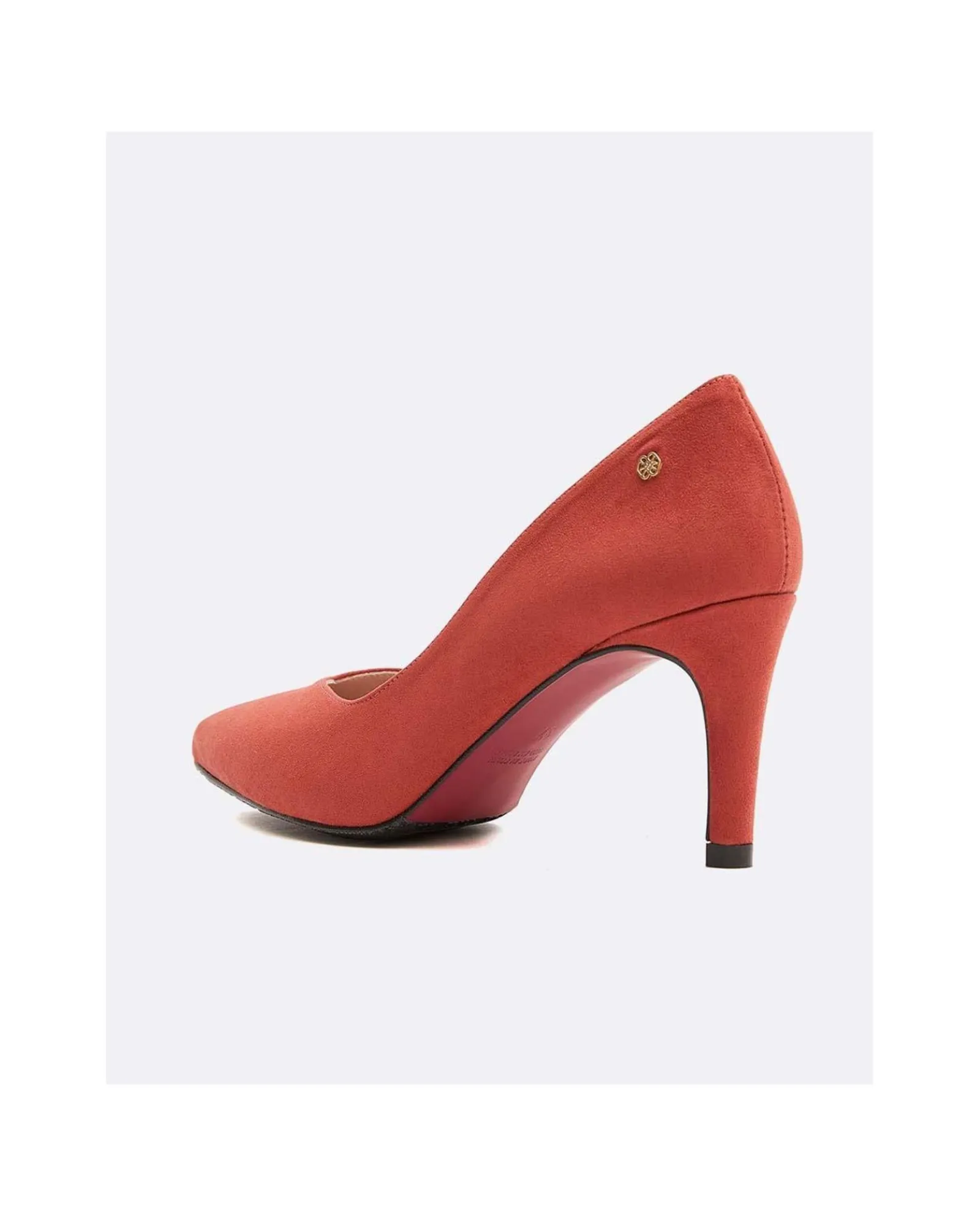 Salones & Stilletos*Cuplé Salon Pico Ultrasuede Teja