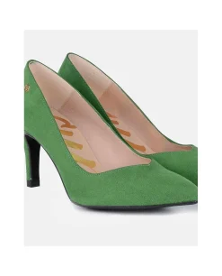 Salones & Stilletos*Cuplé Salon Pico Ultrasuede Verde