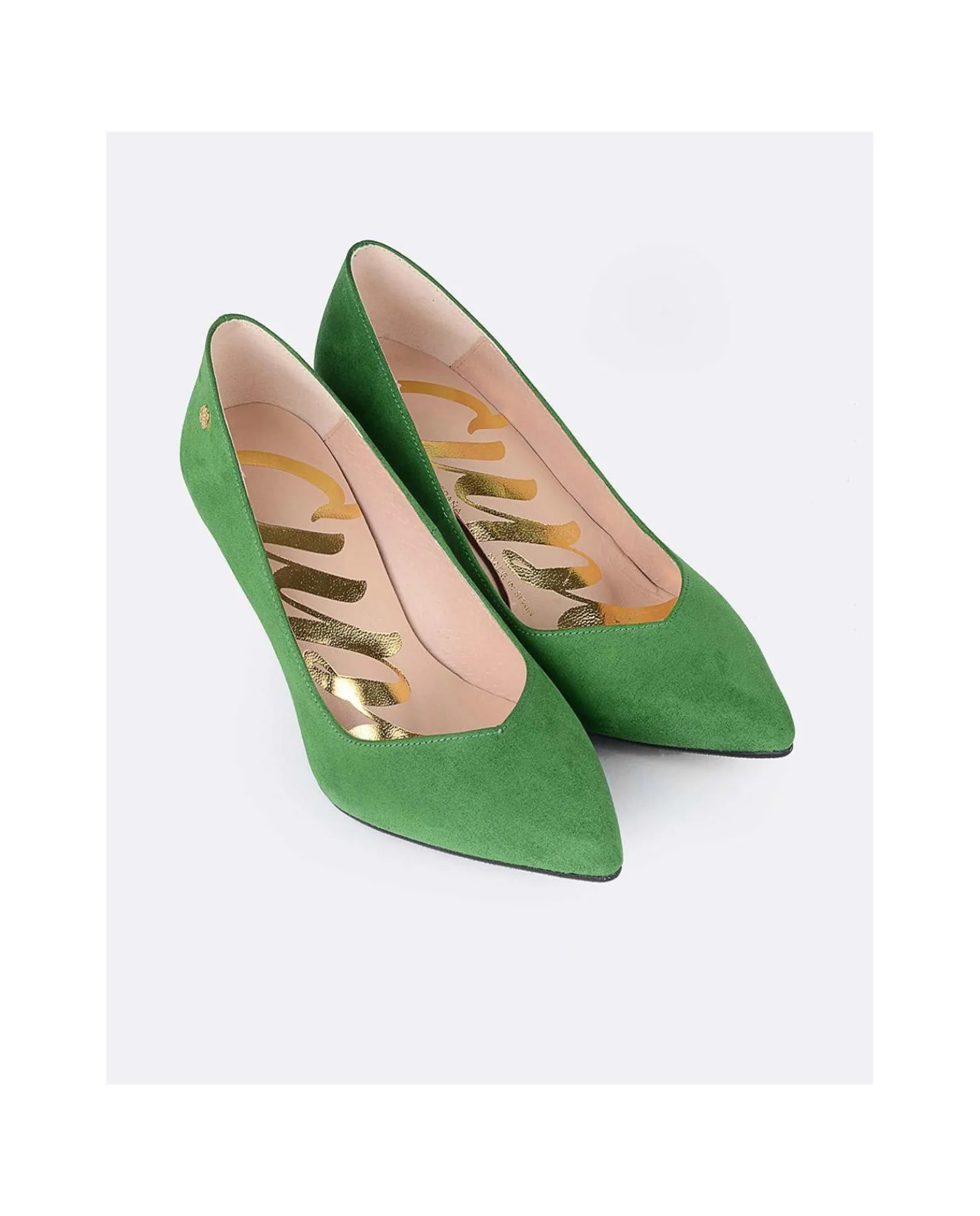 Salones & Stilletos*Cuplé Salon Pico Ultrasuede Verde