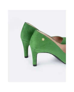 Salones & Stilletos*Cuplé Salon Pico Ultrasuede Verde