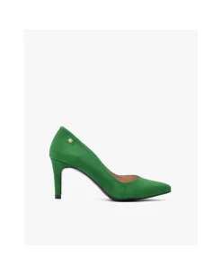 Salones & Stilletos*Cuplé Salon Pico Ultrasuede Verde
