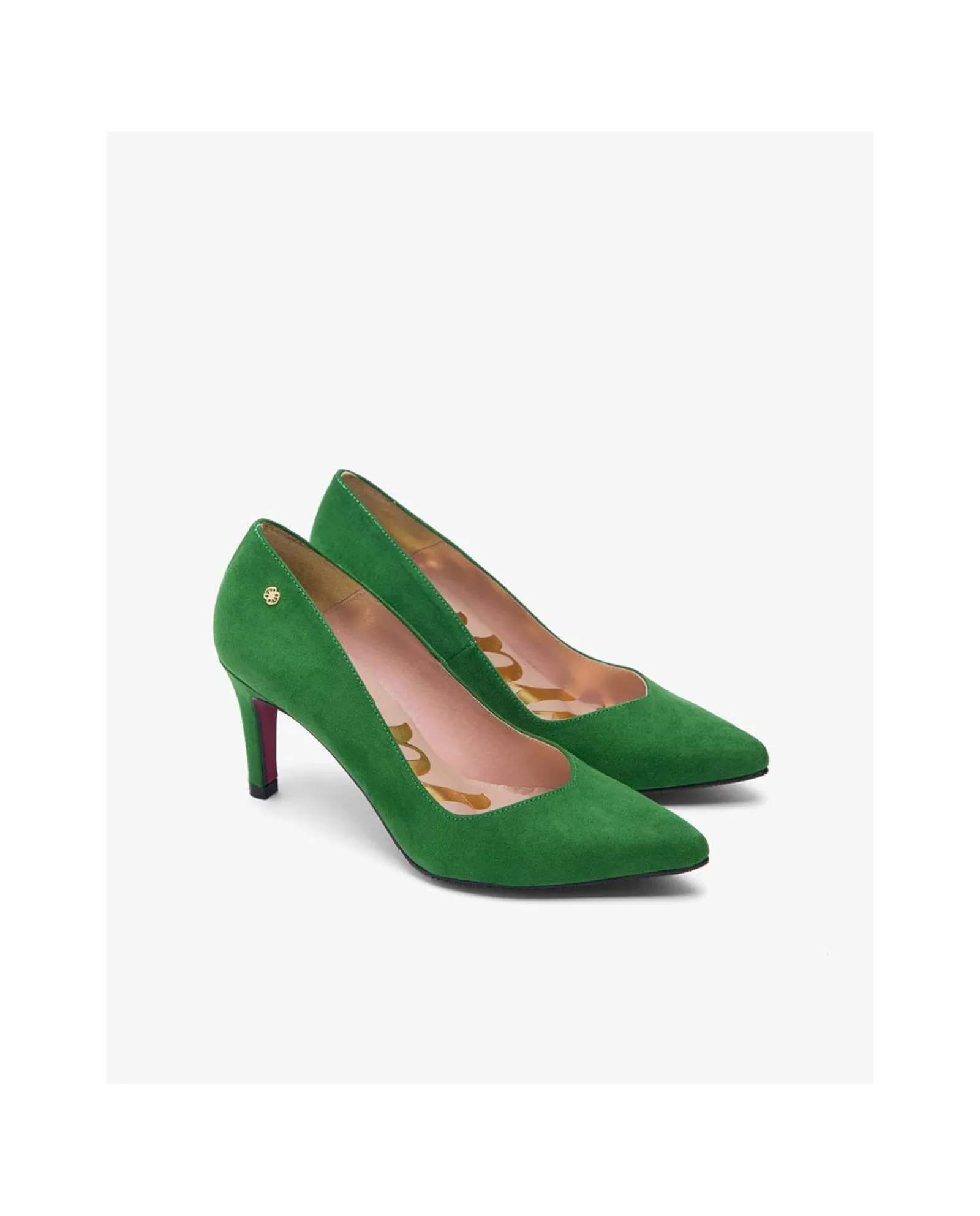 Salones & Stilletos*Cuplé Salon Pico Ultrasuede Verde