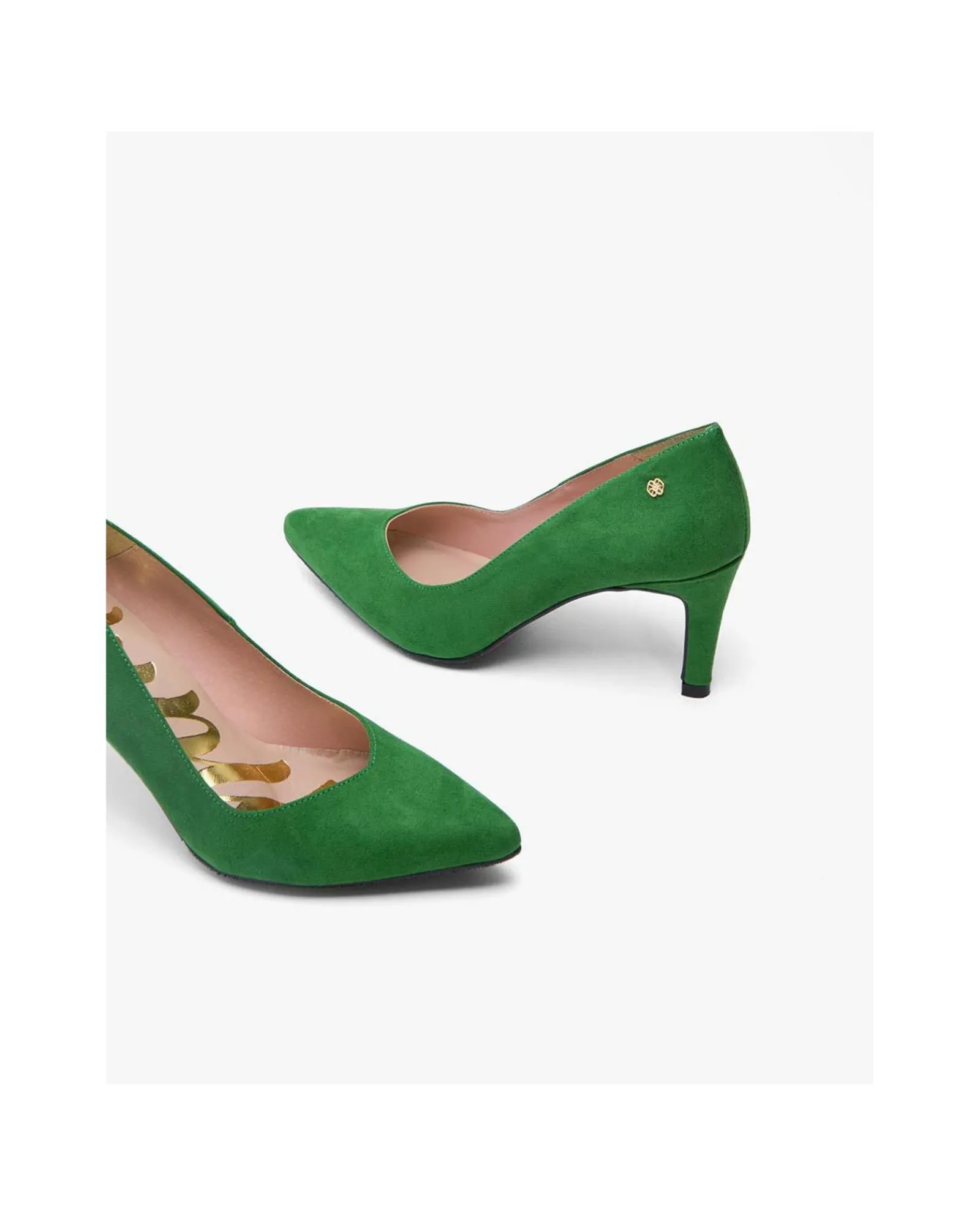 Salones & Stilletos*Cuplé Salon Pico Ultrasuede Verde