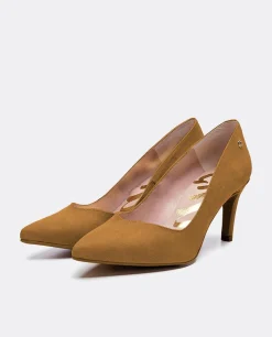 Salones & Stilletos*Cuplé Salon Pico Ultrasuede Vison