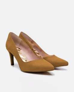 Salones & Stilletos*Cuplé Salon Pico Ultrasuede Vison