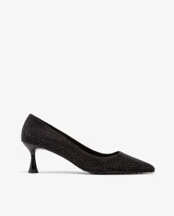 Salones & Stilletos*Cuplé Salon Strass Ante Negro
