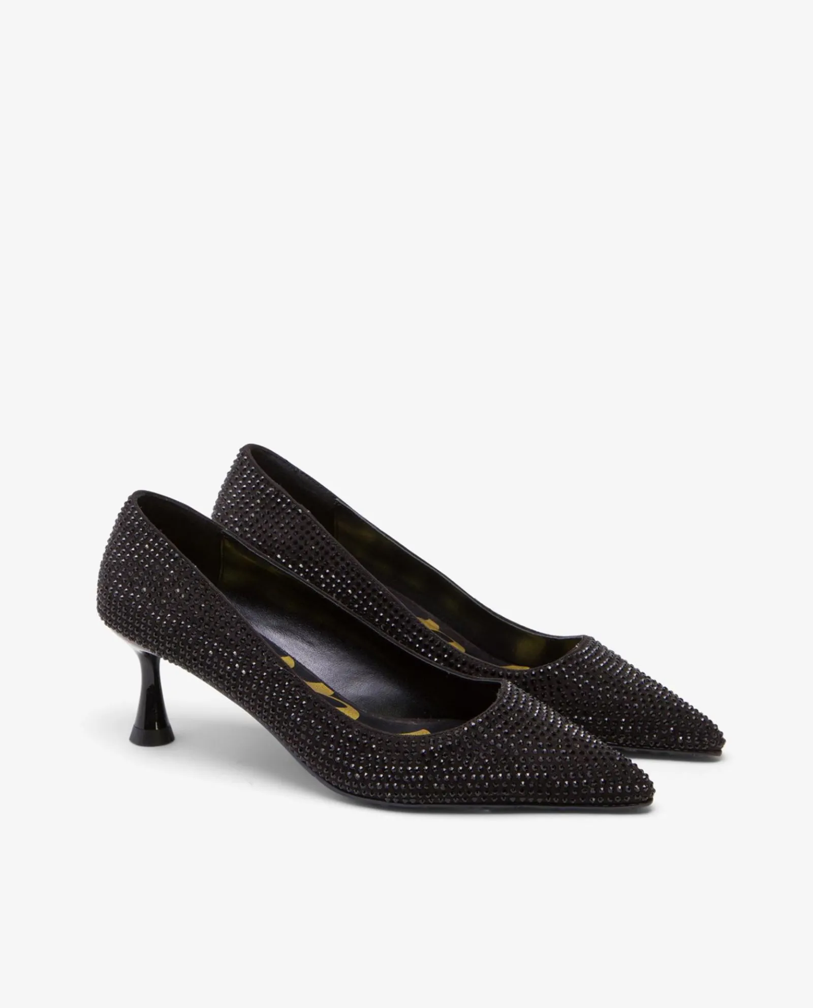 Salones & Stilletos*Cuplé Salon Strass Ante Negro