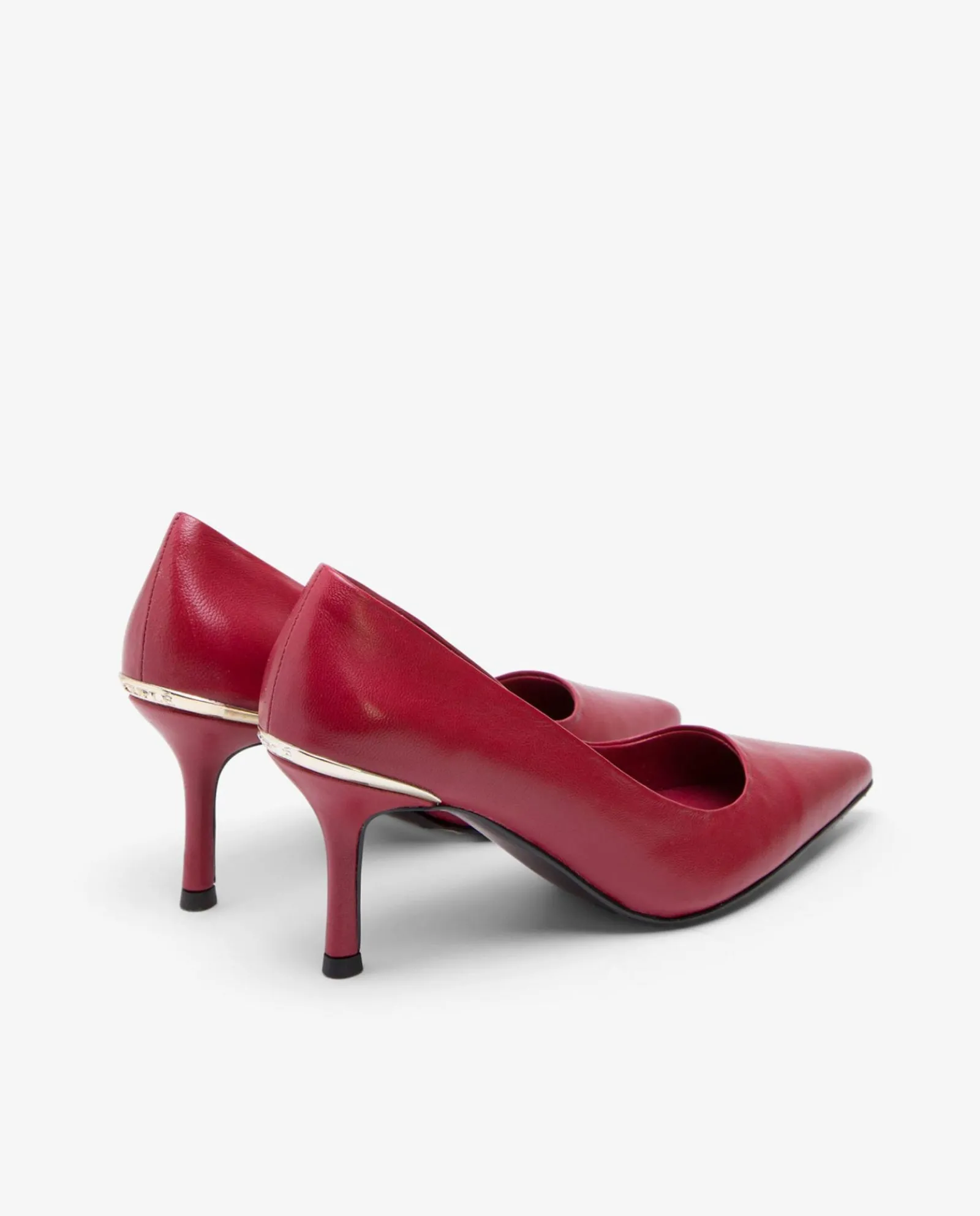 Salones & Stilletos*Cuplé Salon T/Metal Napa Rojo