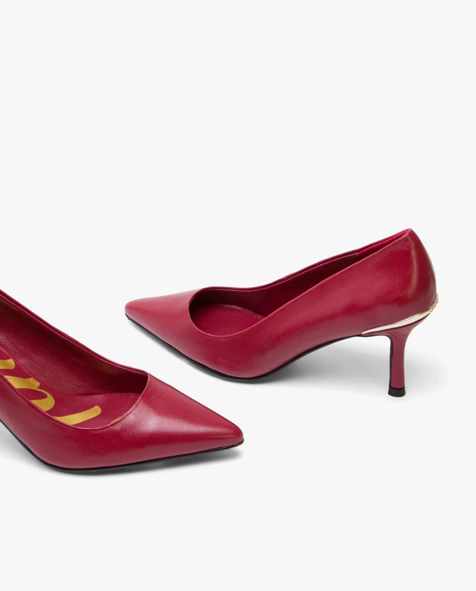 Salones & Stilletos*Cuplé Salon T/Metal Napa Rojo
