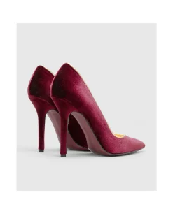 Zapatos Tacón*Cuplé Salonjerez Alto Terciopelo Burdeos