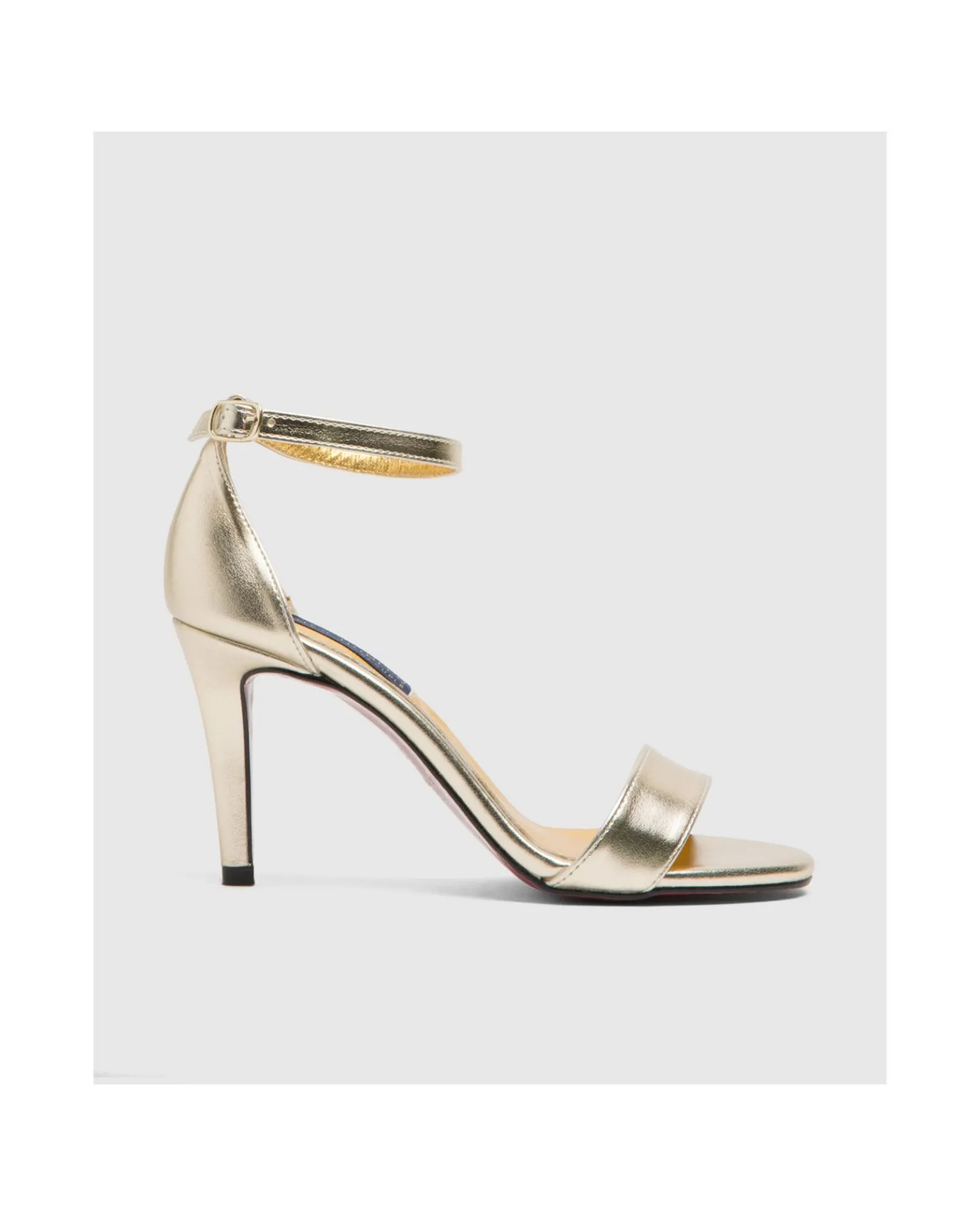 Zapatos Tacón*Cuplé Sandalia Almeria Metal Oro