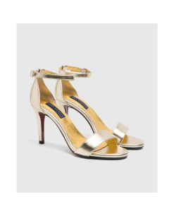 Zapatos Tacón*Cuplé Sandalia Almeria Metal Oro