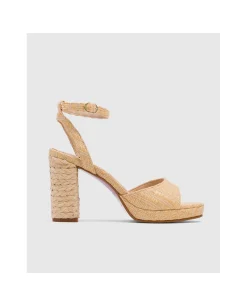Zapatos Tacón*Cuplé Sandalia Almunecar Rafia Beig