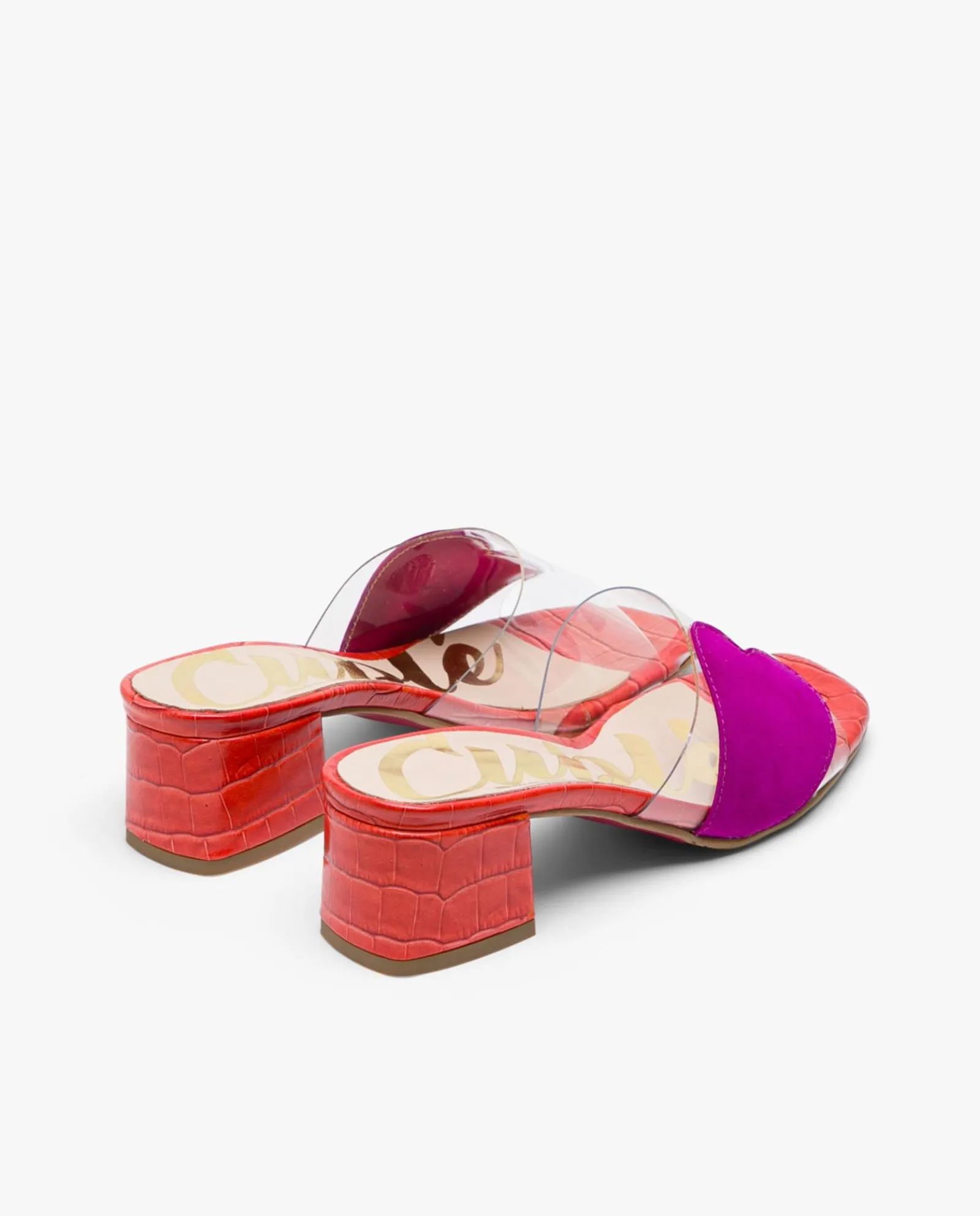 Zuecos*Cuplé Sandalia Corazon Vinilo Transparente