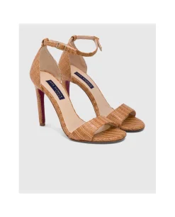 Zapatos Tacón*Cuplé Sandalia El Palmar Rafia Beig