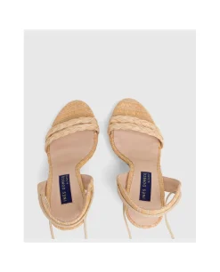 Zapatos Tacón*Cuplé Sandalia El Puerto Rafia Beig