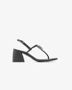 Sandalias Con Tacón*Cuplé Sandalia Joya Tacón Napa Negro