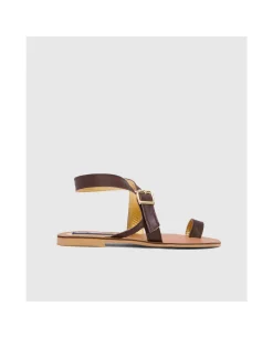 Zapatos Planos*Cuplé Sandalia Las Negras Napa Marron