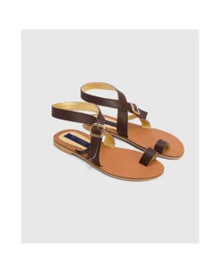 Zapatos Planos*Cuplé Sandalia Las Negras Napa Marron