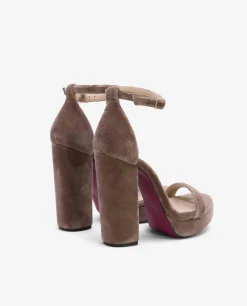 Special Prices*Cuplé Sandalia Malaga Terciopelo Beig