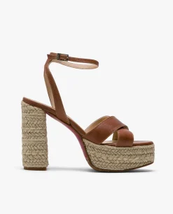 Sandalias*Cuplé Sandalia Plataforma Trenzada Piel Cuero