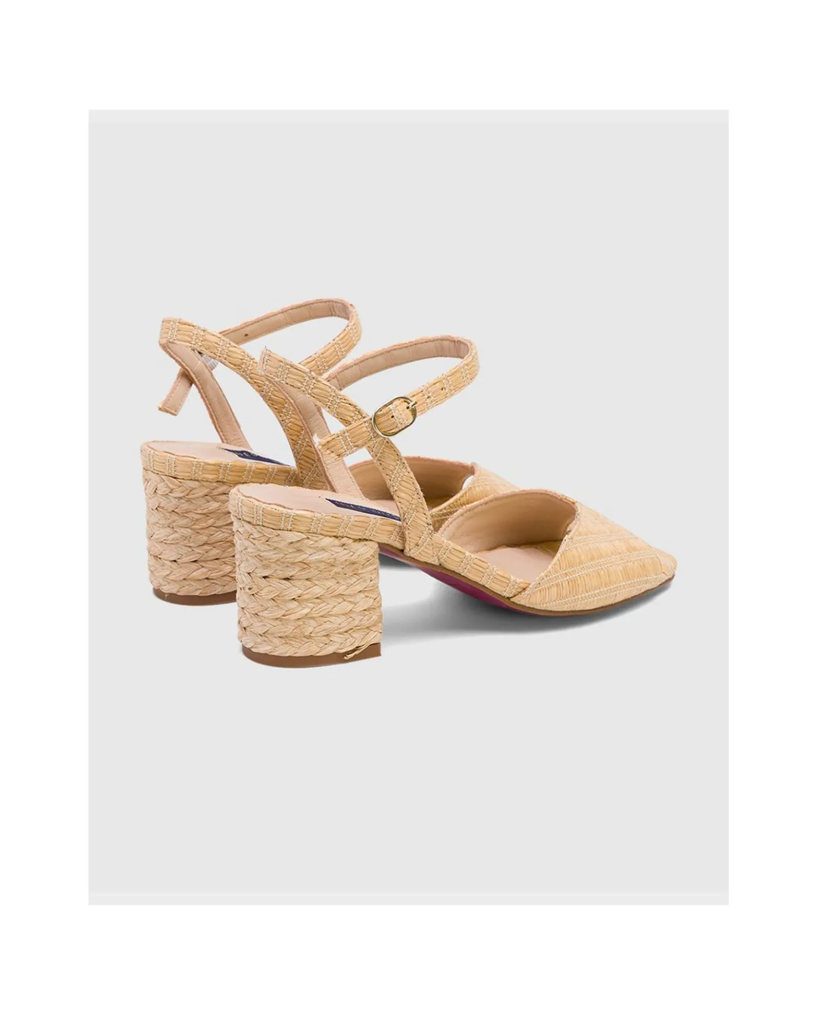 Zapatos Tacón*Cuplé Sandalia Sanlucar Rafia Cuero