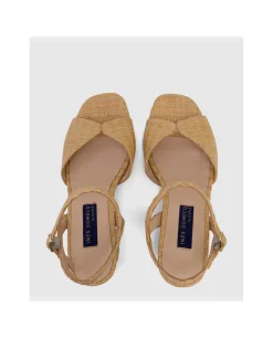 Zapatos Tacón*Cuplé Sandalia Sanlucar Rafia Cuero