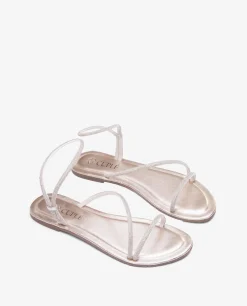 Sandalias*Cuplé Sandalia Strass Cuentas Plata