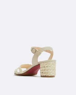 Sandalias*Cuplé Sandalia Tiras Rafia Beig