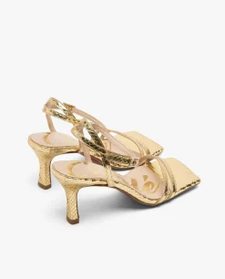 Sandalias*Cuplé Sandalia Tiras Serpiente Oro