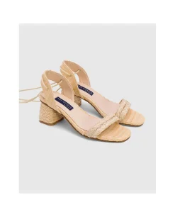Zapatos Tacón*Cuplé Sandalia Zahara Rafia Beig