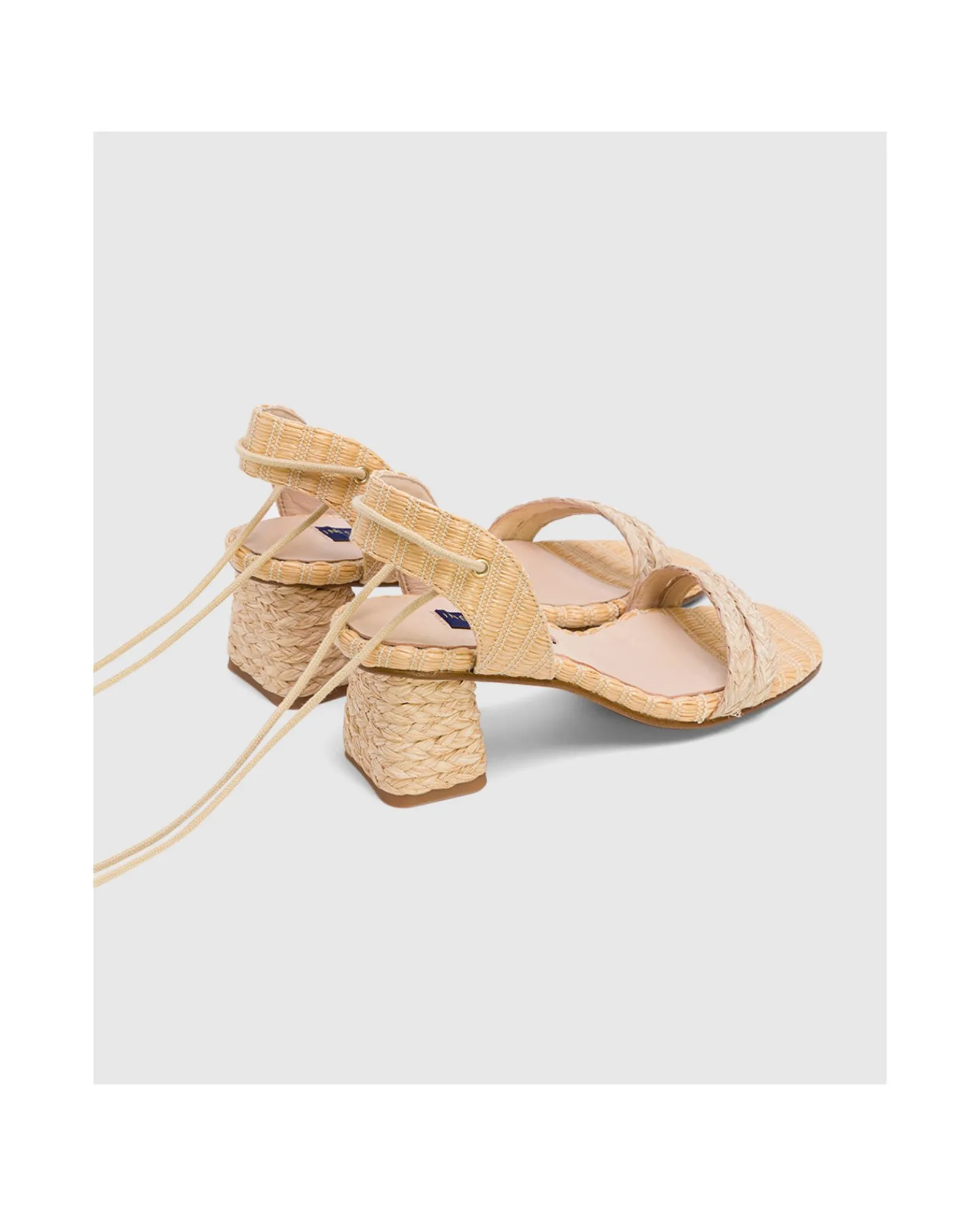 Zapatos Tacón*Cuplé Sandalia Zahara Rafia Beig