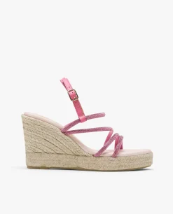 Sandalias*Cuplé Sandaliacuna Tiras Strass Fucsia