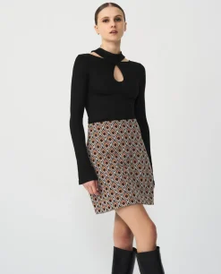 Camisas Y Tops*Cuplé Top Escote Lagrima Punto Negro
