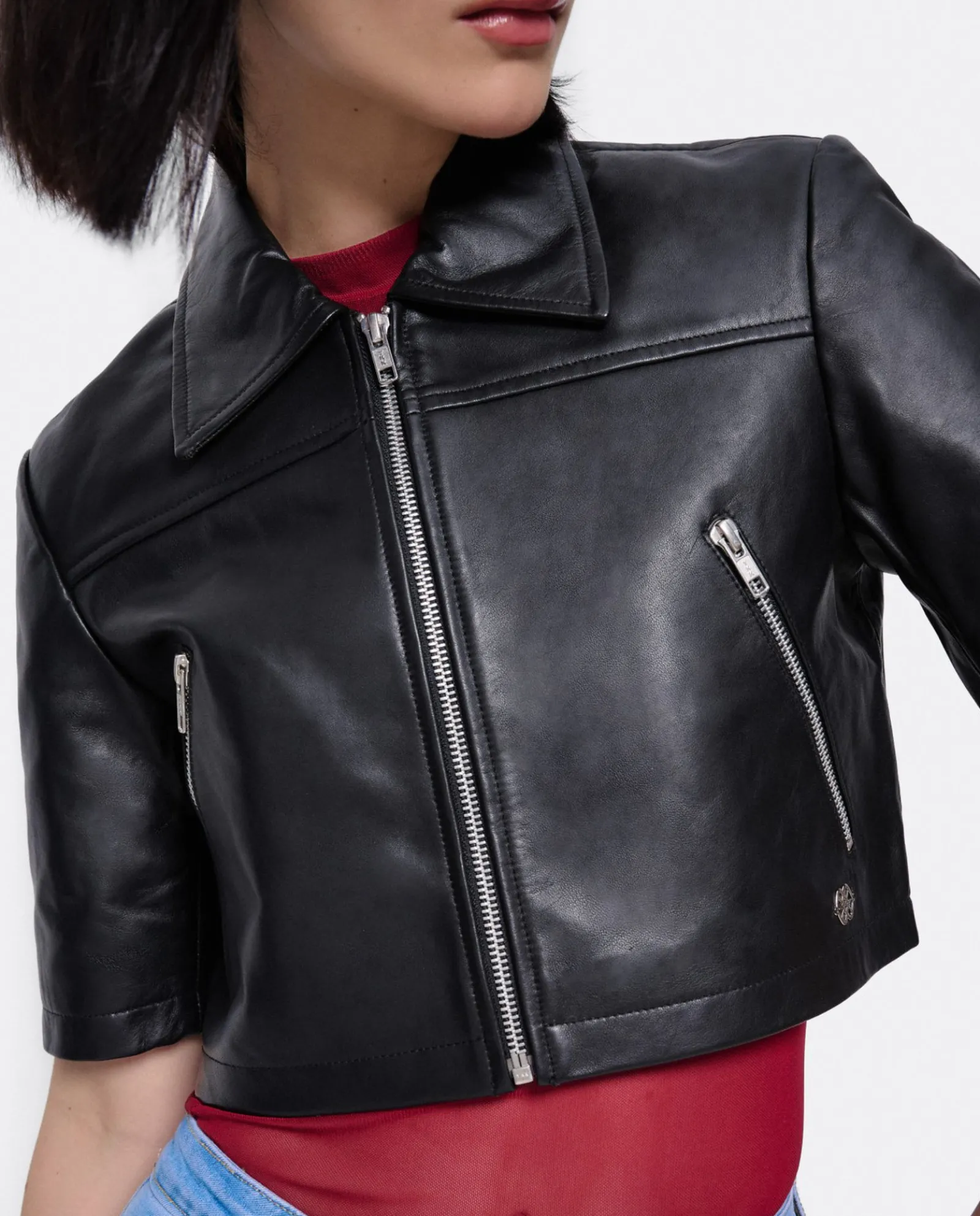 Pelo Y Piel*Cuplé Torera Corta Piel Negro