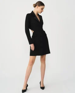 Vestidos*Cuplé Vestido Corto Cut Out Crep Negro