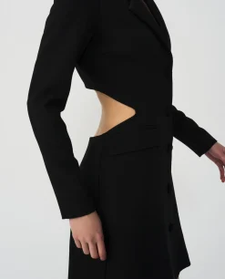 Vestidos*Cuplé Vestido Corto Cut Out Crep Negro