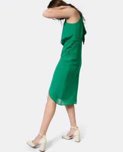 Vestidos*Cuplé Vestido Escote Halter Gasa Verde