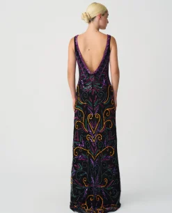 Vestidos*Cuplé Vestido Etnico Textil Cuentas Multicolor