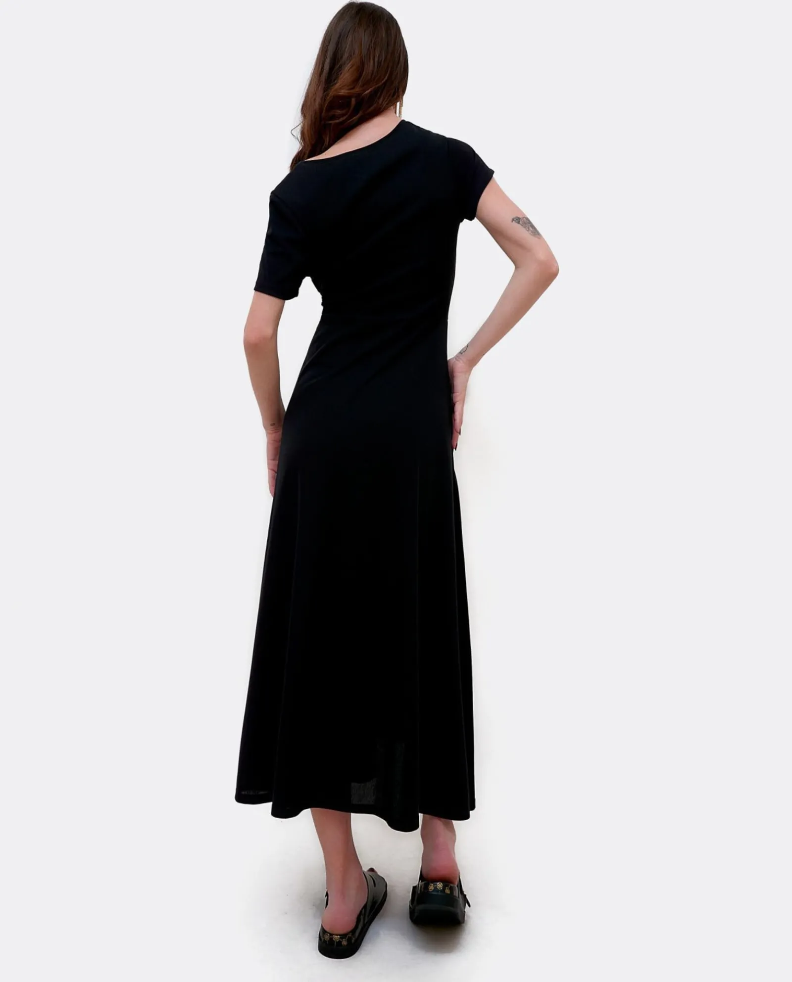 Vestidos*Cuplé Vestido Manga Corta Nudo Delantero Punto Circular