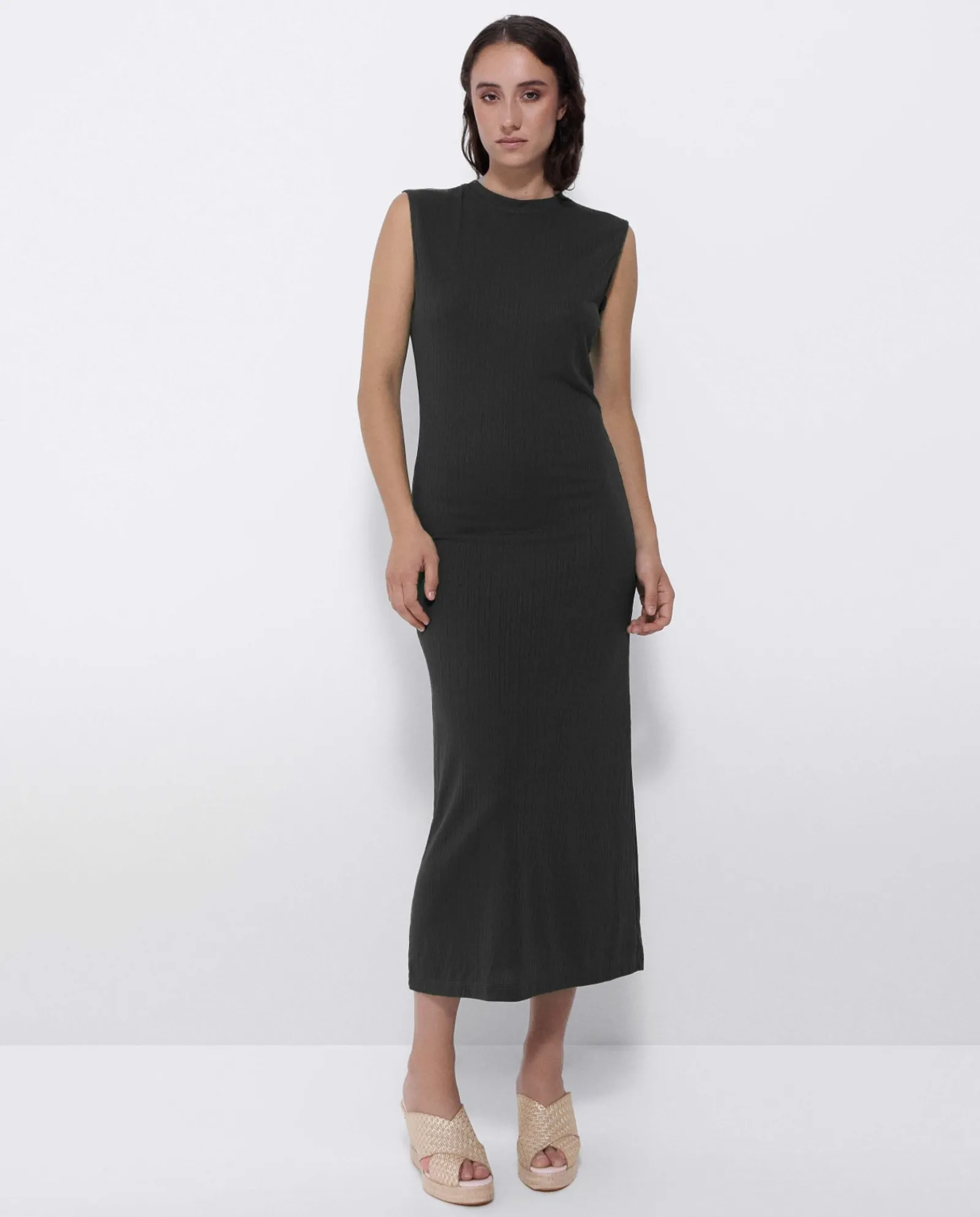 Vestidos*Cuplé Vestido Midi Punto Negro