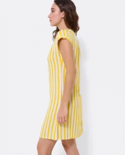 Vestidos*Cuplé Vestido Mini Boho Viscosa Amarillo