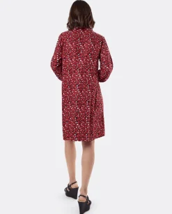 Vestidos*Cuplé Vestido Textil Leopardo Rojo